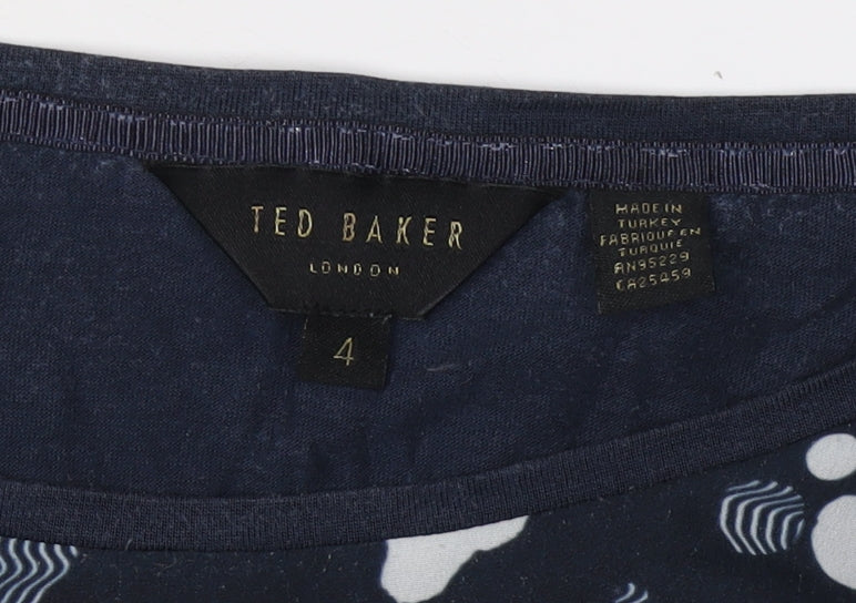 Womens UK Size 12 Ted Baker Blue  Blouse