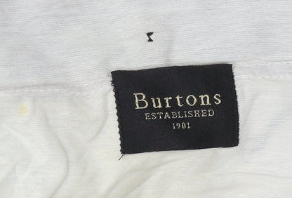 Burtons Men's Black Pleated Trousers 36 in