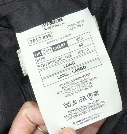 Mens UK Size 40 Marks and Spencer Regular Grey Suit Jacket