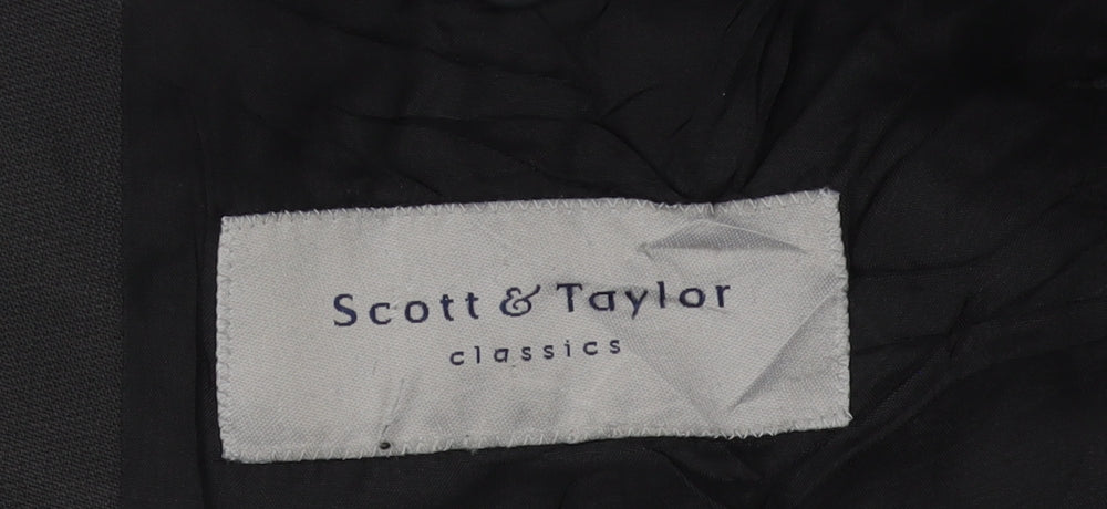 Mens UK Size 42 Scott & Taylor Regular Black Suit Jacket