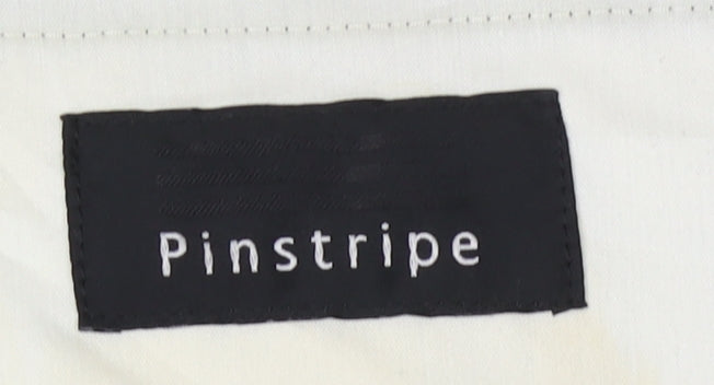 Pinstripe Men's Green Trousers, Size 34, Formal Wear