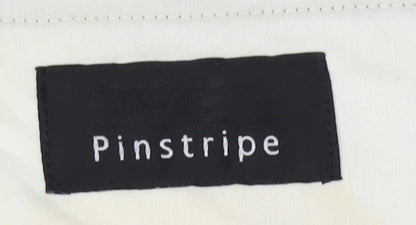 Pinstripe Men's Green Trousers, Size 34, Formal Wear