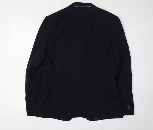 Mens UK Size 42 Marks and Spencer Regular Blue Suit Jacket