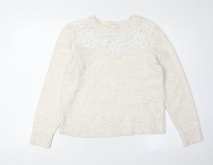 River Island Women's Beige Pullover Jumper Size 12
