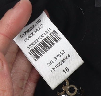 Jane Norman Women's Black Sequin Tank Top Size 16