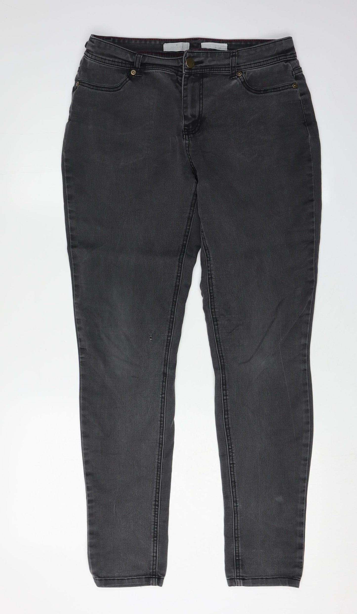 Womens UK Size 12 Joules Super-Skinny Fit Skinny Black Jeans