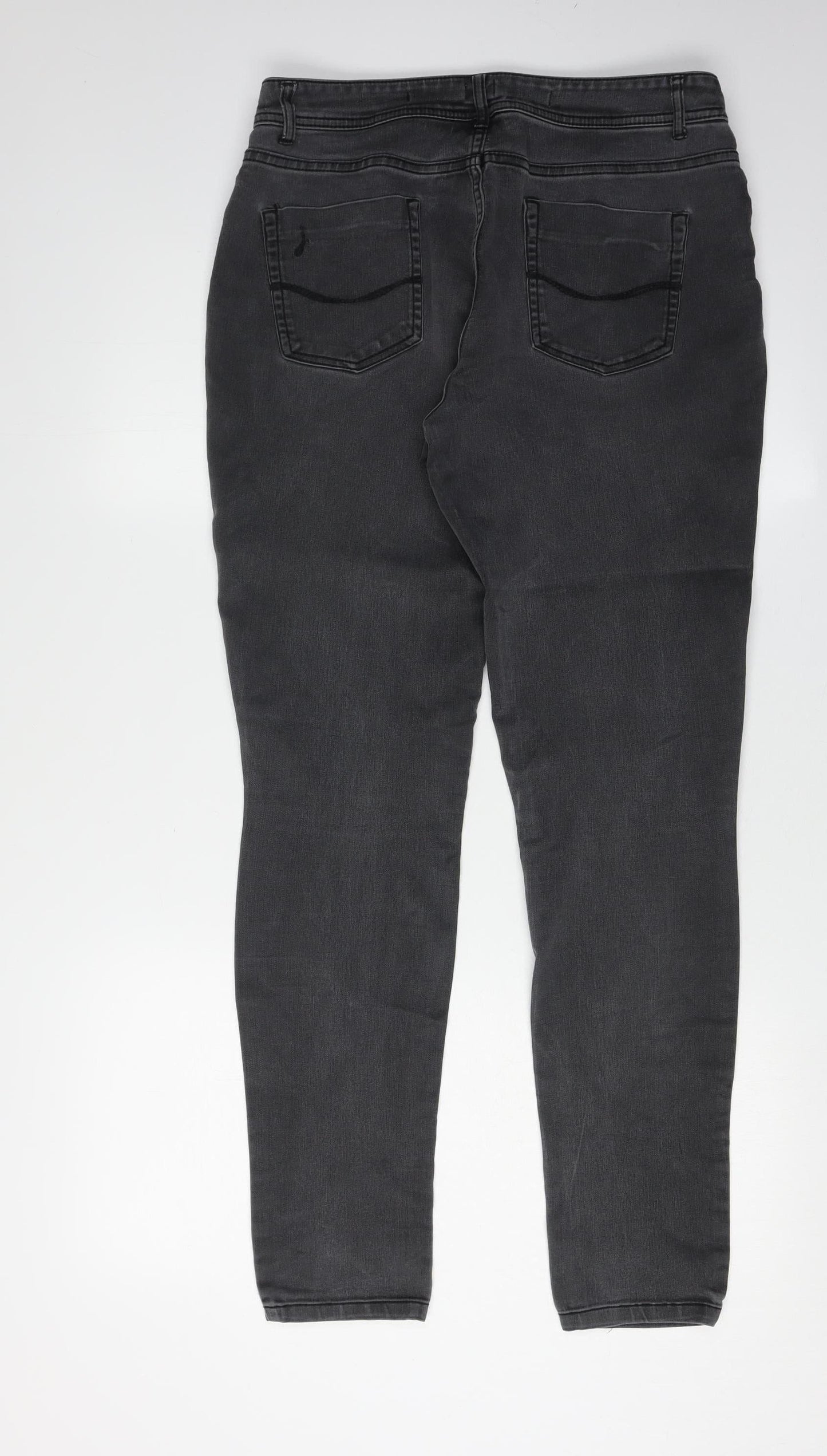 Womens UK Size 12 Joules Super-Skinny Fit Skinny Black Jeans