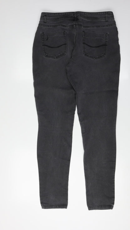 Womens UK Size 12 Joules Super-Skinny Fit Skinny Black Jeans