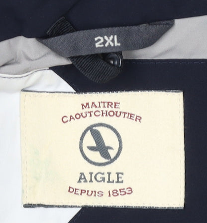 Aigle Men's Blue 2XL Basic Jacket - Casual Outdoor