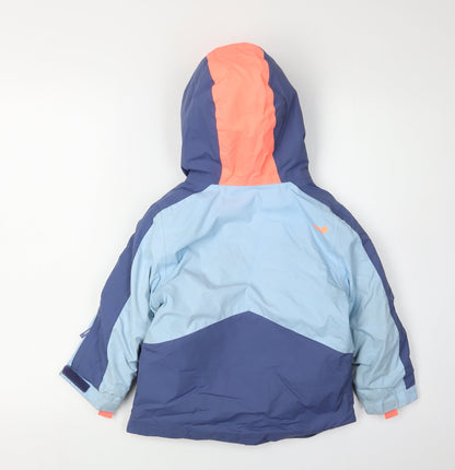 Decathlon Girls' Blue Parka Jacket 3-4 Years Waterproof