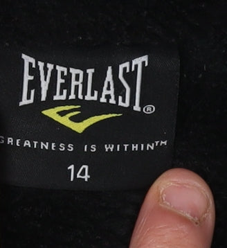 Everlast Women's Black Full Zip Hoodie, Size 14
