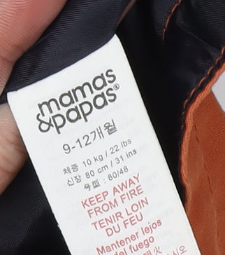 Mamas & Papas Orange Parka Coat, 12 Months, Unisex