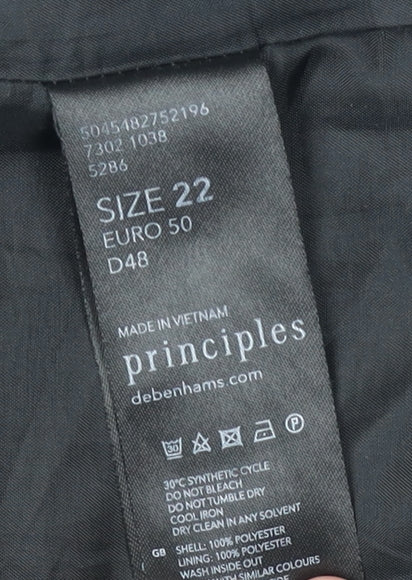 Principles Women's Blue Pea Coat Size 22