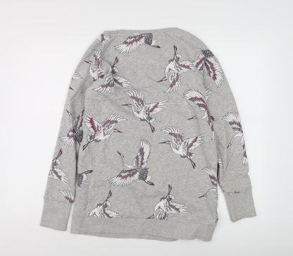 ONLY Women's Grey Animal Print Pullover Sweatshirt - S