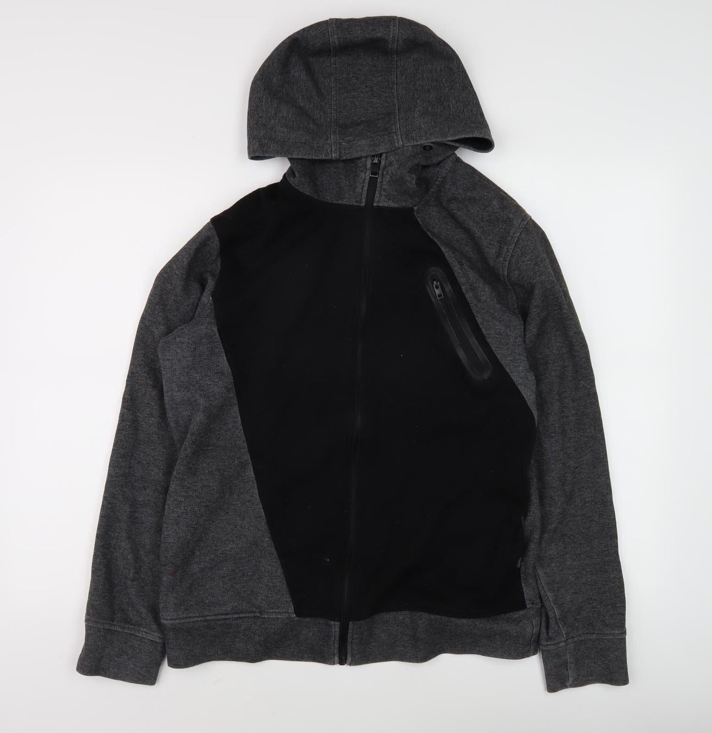 Mens UK Size L JACK & JONES Black Full Zip Hoodie