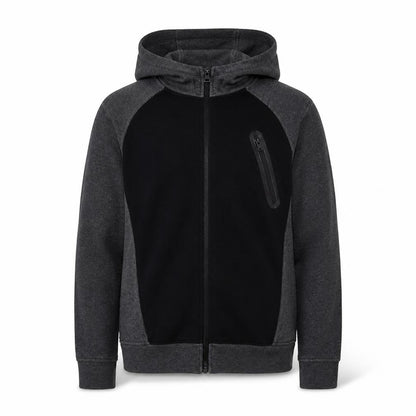 Mens UK Size L JACK & JONES Black Full Zip Hoodie