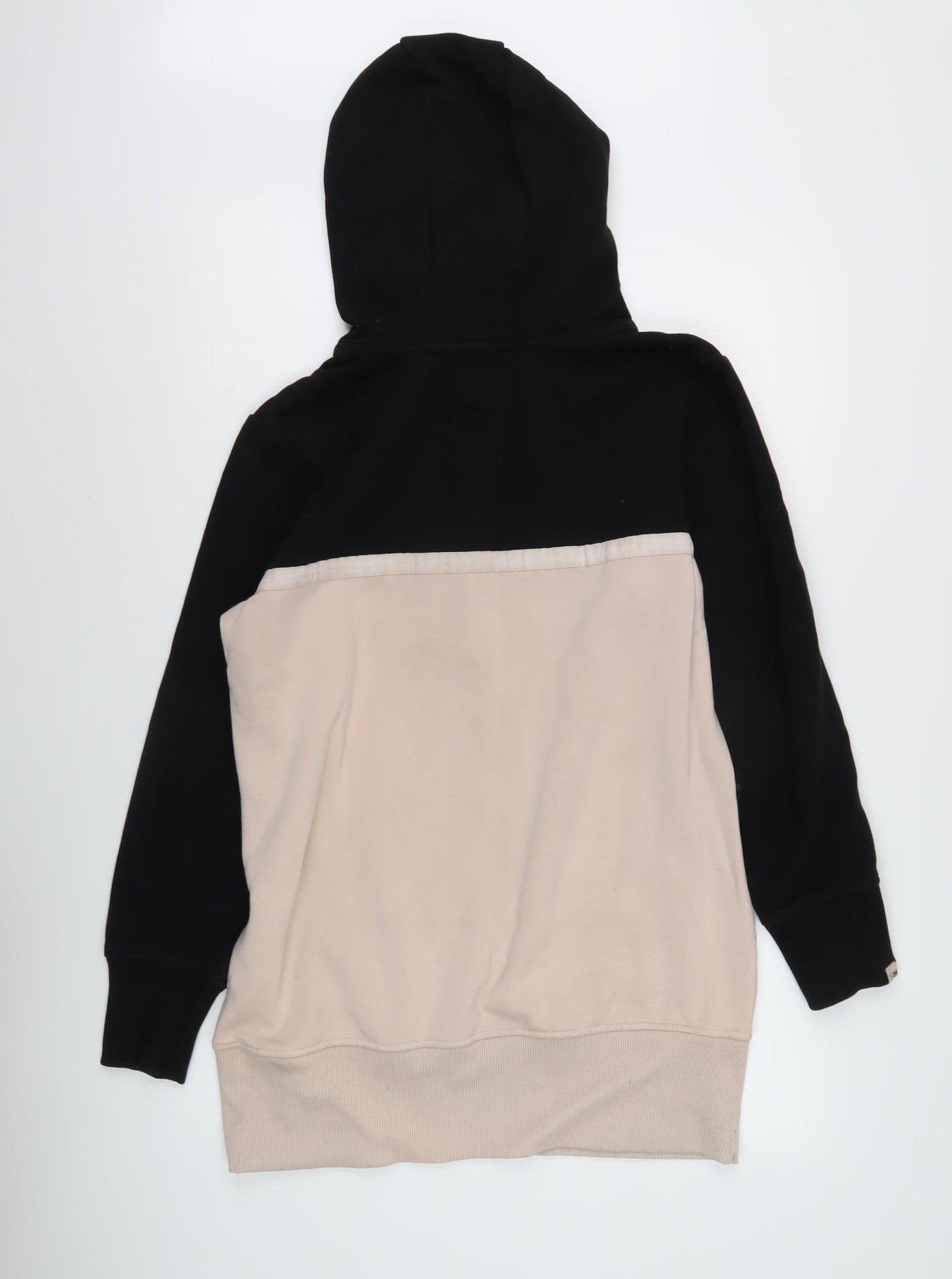 Henleys Unisex Black Beige Pullover Hoodie Size 16