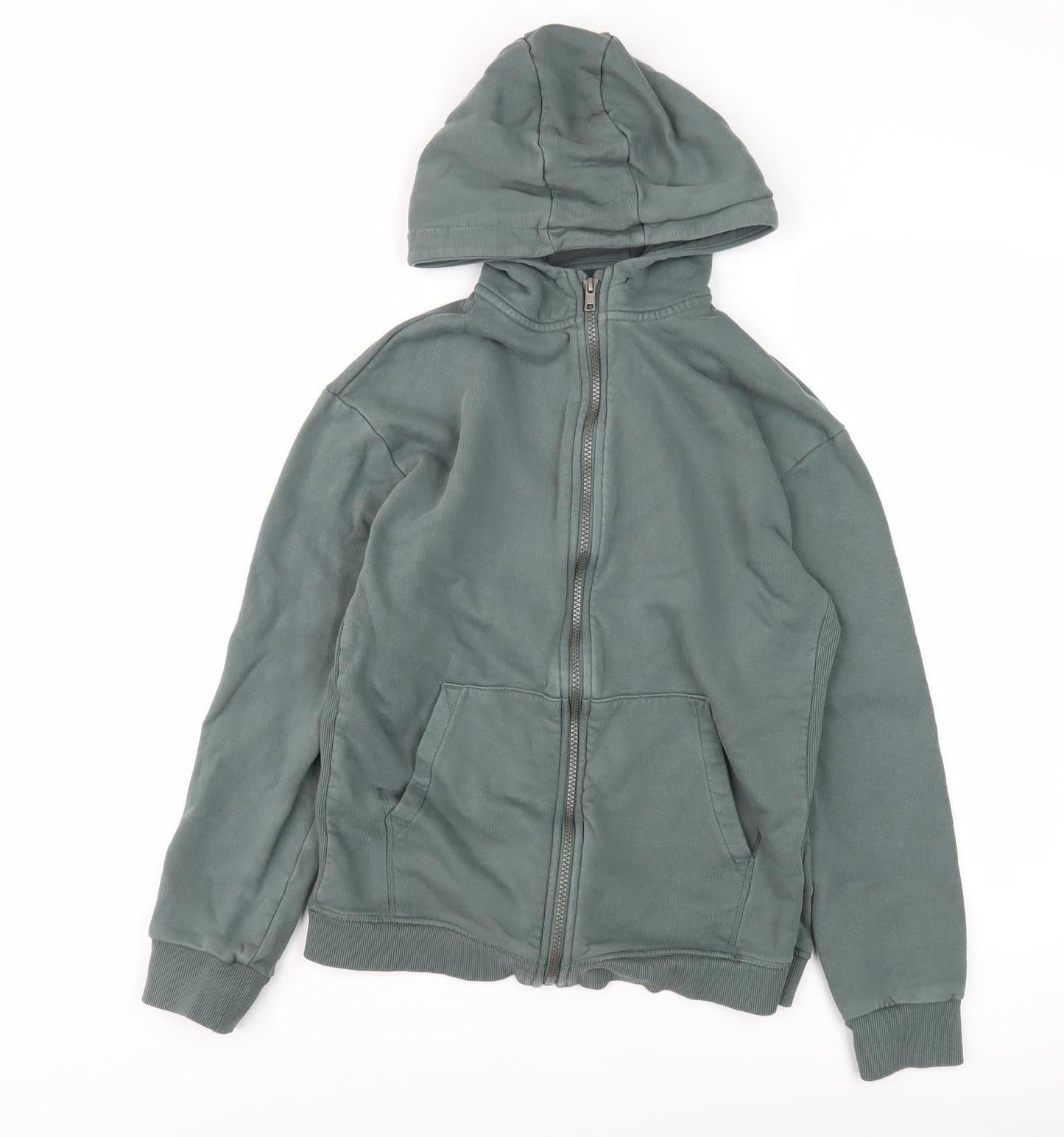 Marks and Spencer Boys Green Full Zip Hoodie 13-14 Years