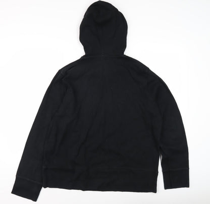 Soft Grey Men's Black Pullover Hoodie - Size L