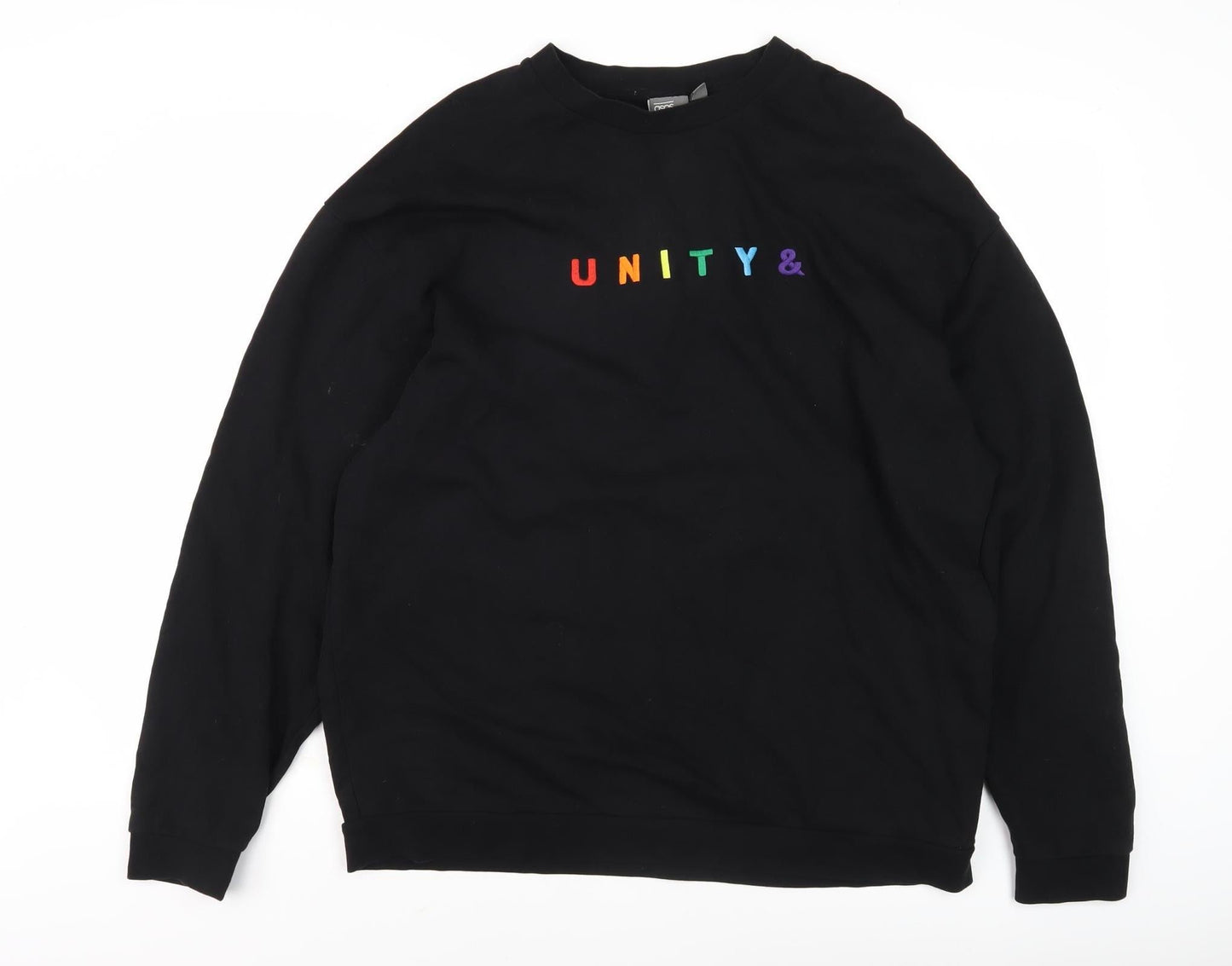 Mens UK Size M ASOS Black Pullover Sweatshirt