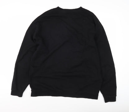 Mens UK Size M ASOS Black Pullover Sweatshirt