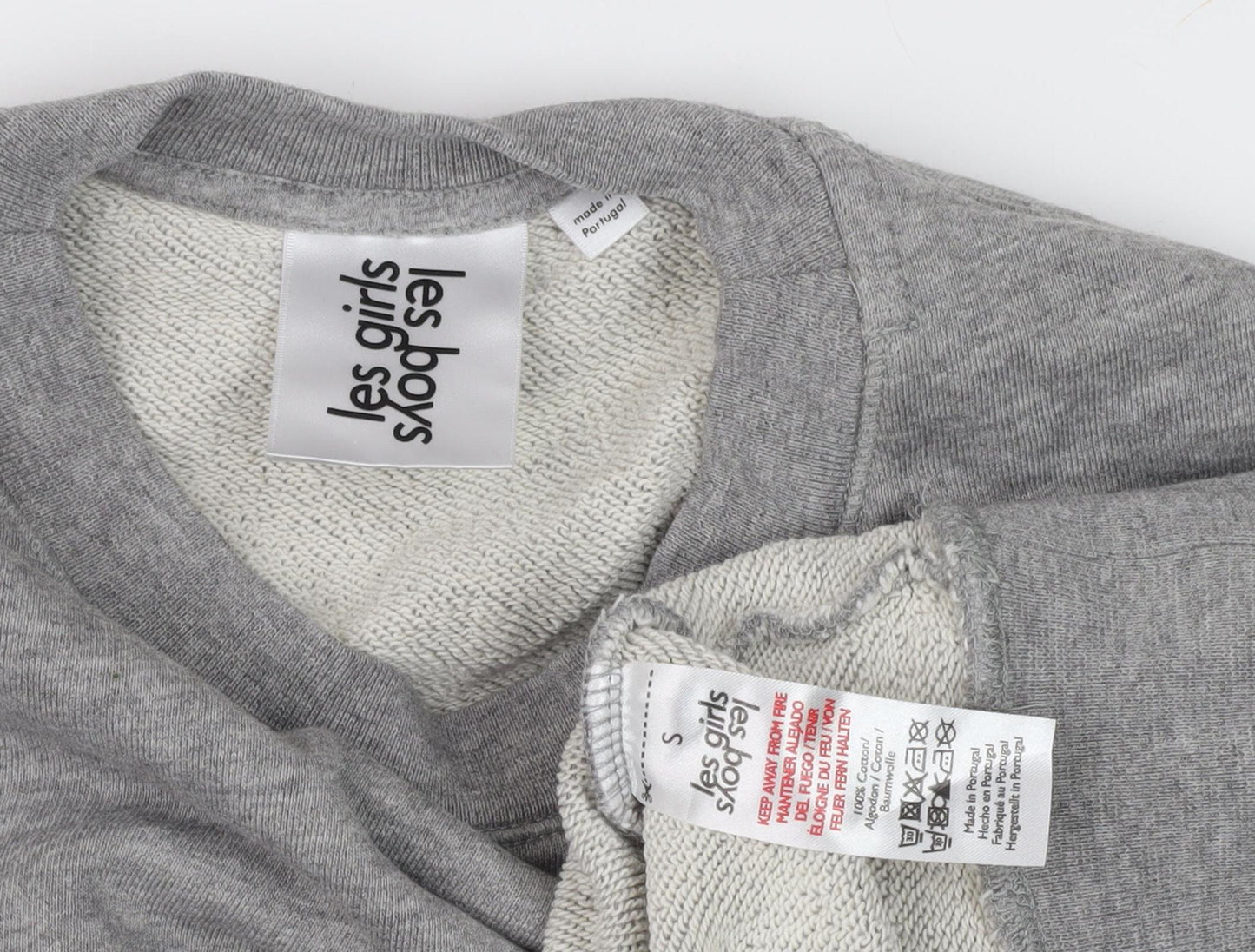 Les Boys Les Girls Grey Crew Neck Pullover Sweatshirt Unisex S