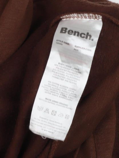 Mens UK Size S Bench Brown Pullover Hoodie