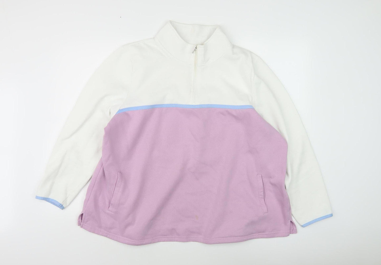 Bonmarché Women's Purple White Sweatshirt Size 22