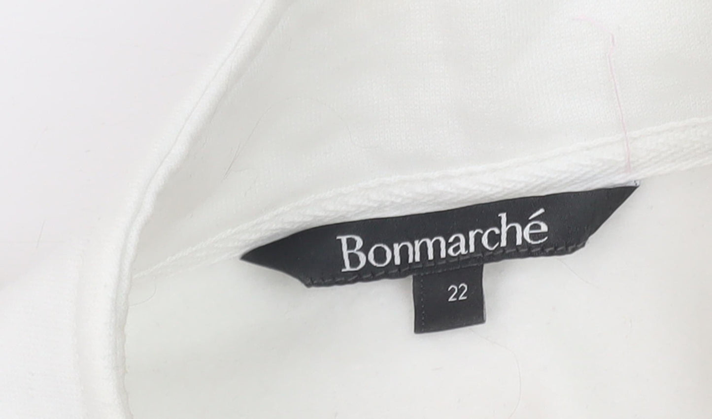 Bonmarché Women's Purple White Sweatshirt Size 22
