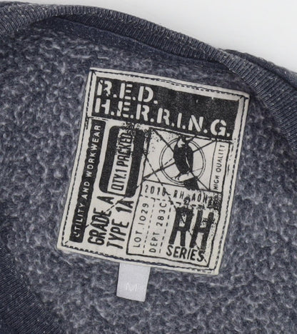 Mens UK Size M Red Herring Grey Pullover Sweatshirt