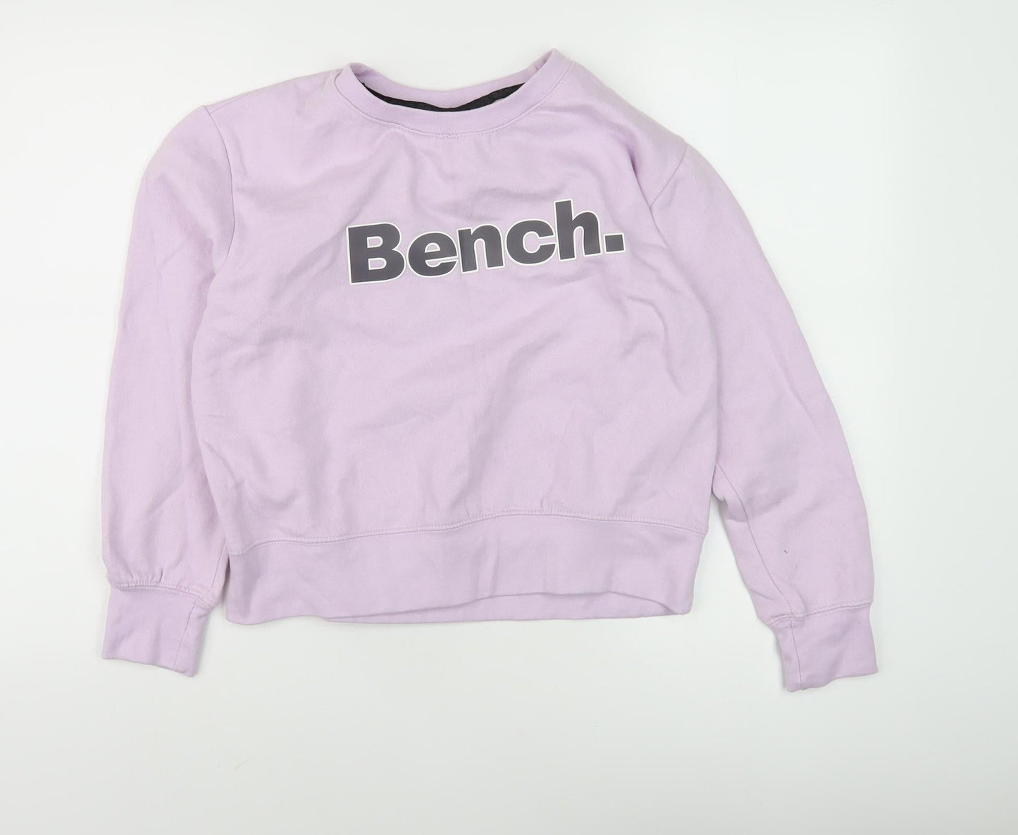 Bench Women's Purple Graphic Printed Crew Neck Sweatshirt Size M