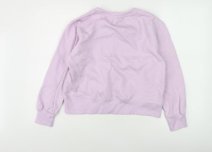 Bench Women's Purple Graphic Printed Crew Neck Sweatshirt Size M