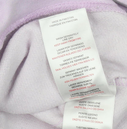 Bench Women's Purple Graphic Printed Crew Neck Sweatshirt Size M