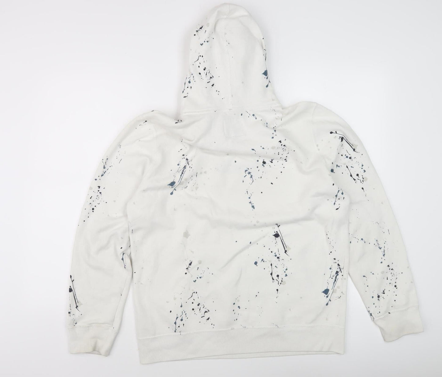 Abercrombie & Fitch Men's White Graphic Pullover Hoodie S