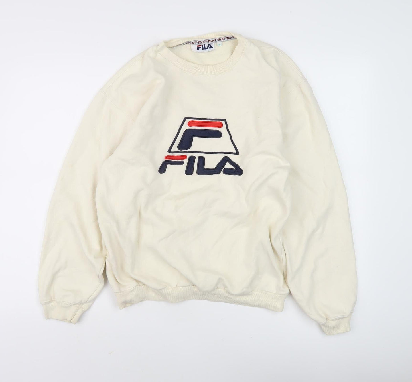 Mens UK Size S FILA Beige Pullover Sweatshirt