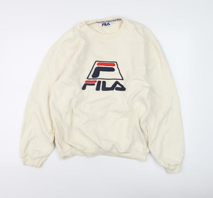 Mens UK Size S FILA Beige Pullover Sweatshirt