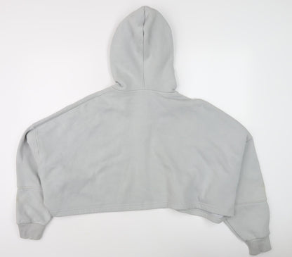 Grey Women's Full Zip Hoodie, Size M, Relaxed Fit