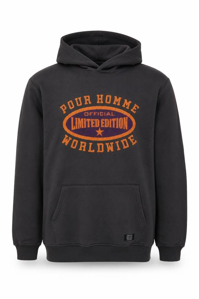Mens UK Size L boohooMAN Black Pullover Hoodie