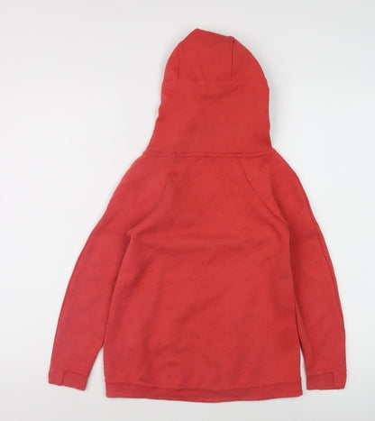 Nike Boys Red Pullover Hoodie XS Sporty Logo Design