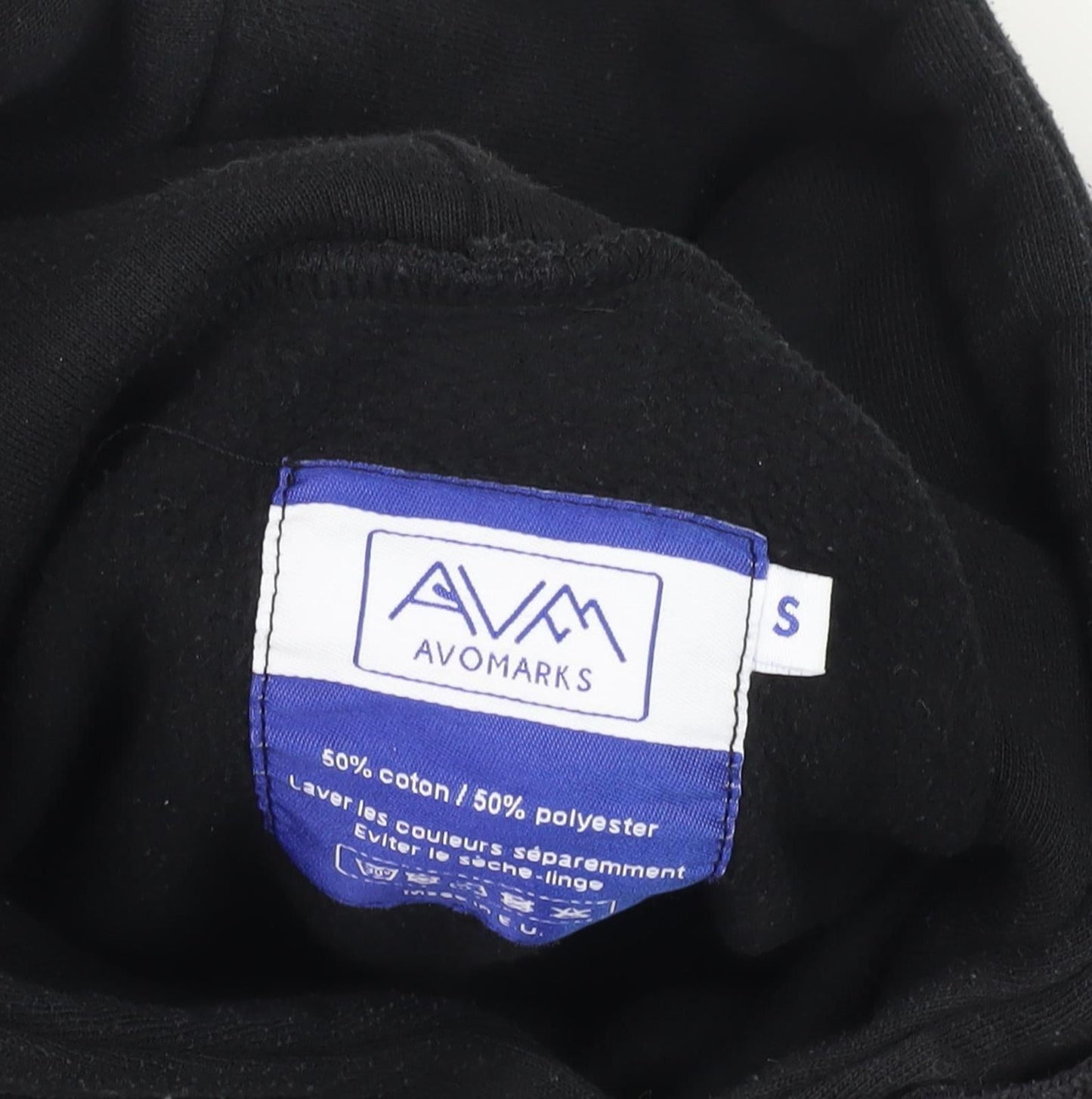 AVOMARKS Black Pullover Hoodie Unisex Adult S