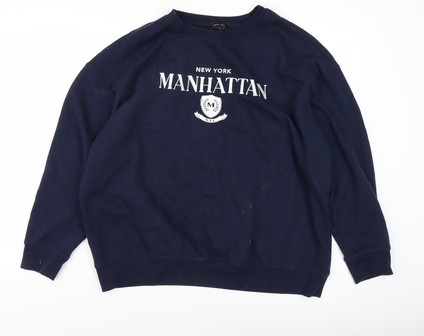 New Look Women's Blue Pullover Sweatshirt with Graphics