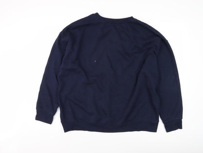 New Look Women's Blue Pullover Sweatshirt with Graphics