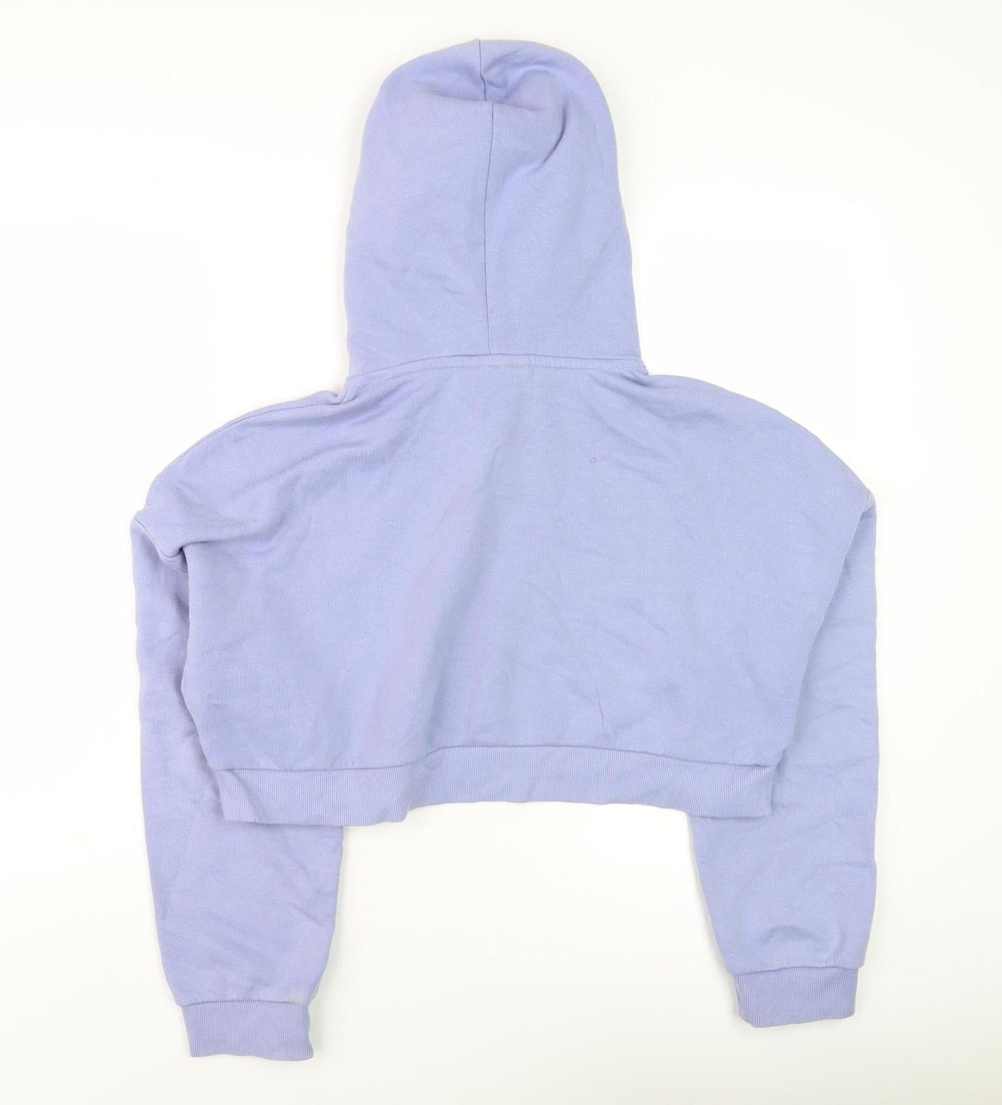 Monki Women's Blue Cotton Pullover Hoodie, Size S