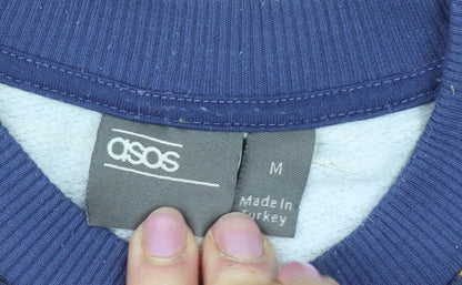 Mens UK Size M ASOS Blue Pullover Sweatshirt