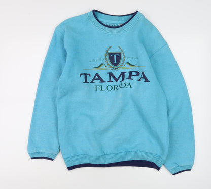 Blue Unisex Pullover Sweatshirt M - Travel Theme