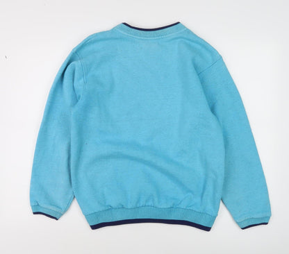 Blue Unisex Pullover Sweatshirt M - Travel Theme