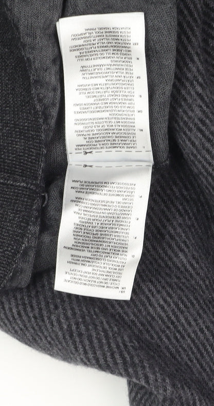 Adidas Men's Black Grey Pullover, M, High Neck Casual