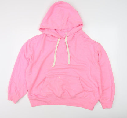 Gap Women's Pink XL Pullover Hoodie - Fleece, Relaxed Fit