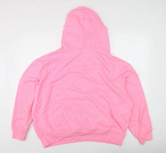 Gap Women's Pink XL Pullover Hoodie - Fleece, Relaxed Fit