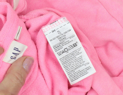 Gap Women's Pink XL Pullover Hoodie - Fleece, Relaxed Fit